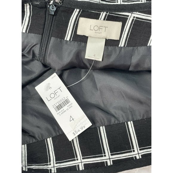 Ann Taylor Outlet NWT Pencil Skirt Size 4 Black White stripe above knee EUC - Picture 5 of 5